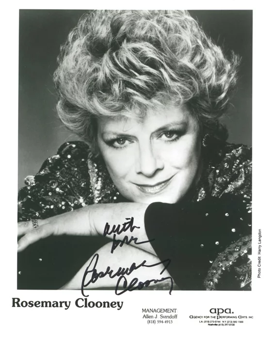 Rosemary Clooney autograph