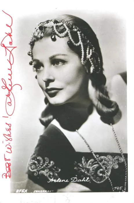 Arlene Dahl autograph
