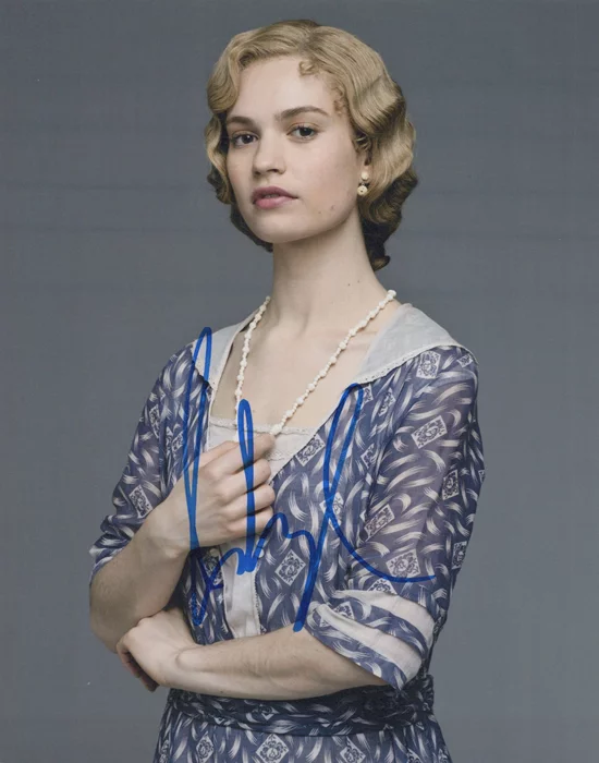 Lily James autograph