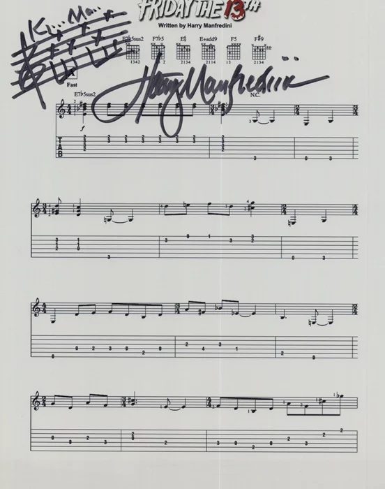 Harry Manfredini autograph