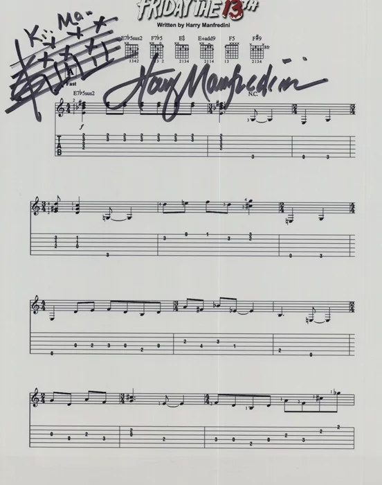 Harry Manfredini autograph