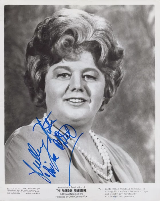 Shelley Winters autograph