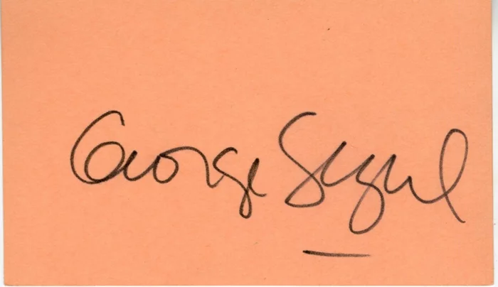 George Segal autograph