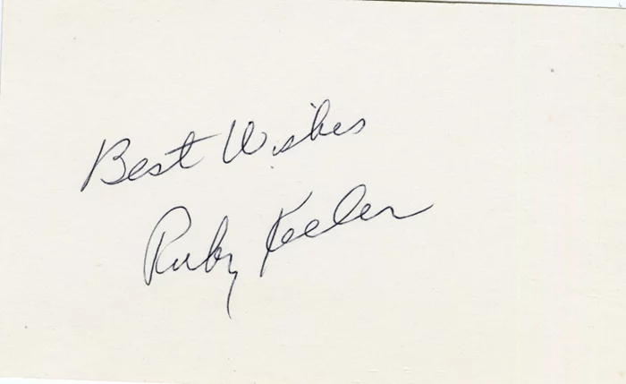 Ruby Keeler autograph
