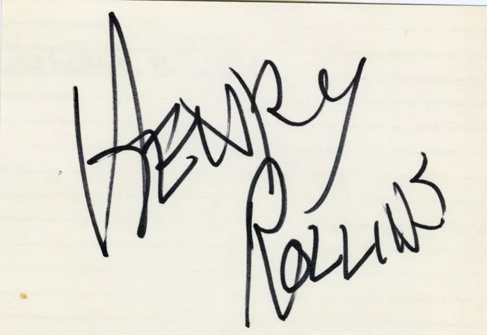 Henry Rollins autograph