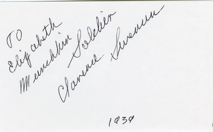 August Clarence Swenson autograph