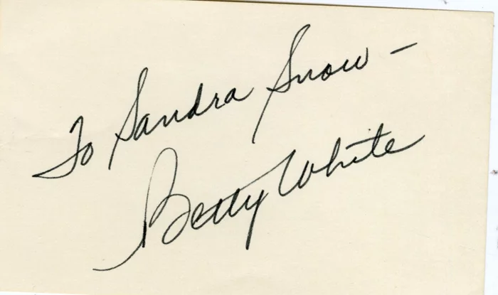 Betty White autograph