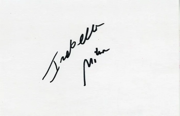 Izabella Miko autograph