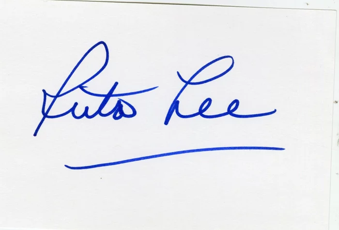 Ruta Lee autograph