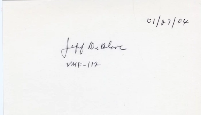Jefferson J. DeBlanc autograph