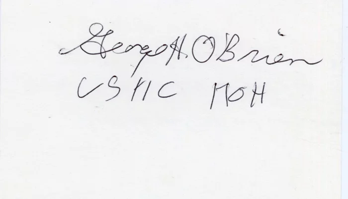 George H. O'Brien Jr. autograph