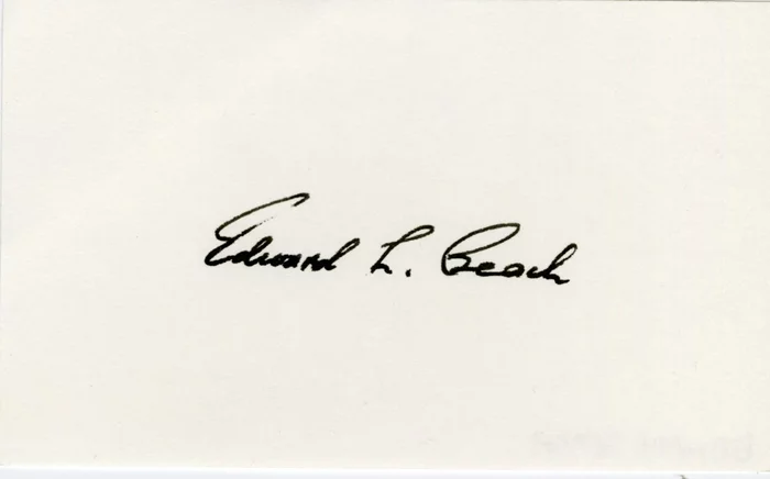 Edward Beach autograph