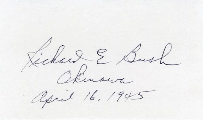 Richard E. Bush autograph