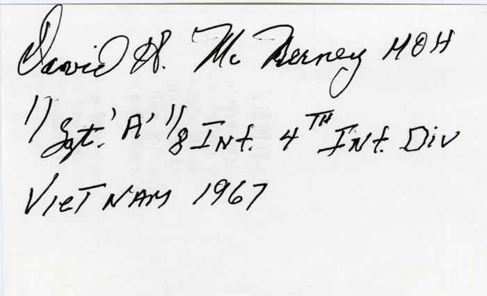 David McNerney autograph