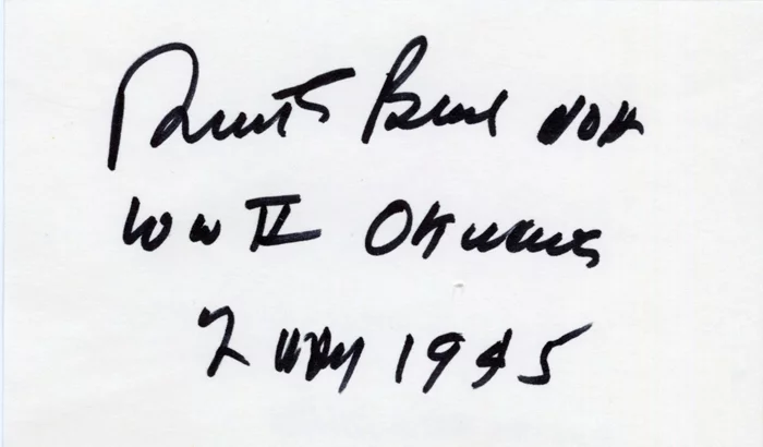 Robert Bush autograph