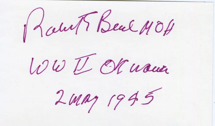 Robert Bush autograph