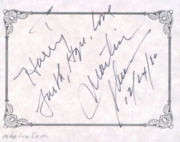 Martin Sheen autograph