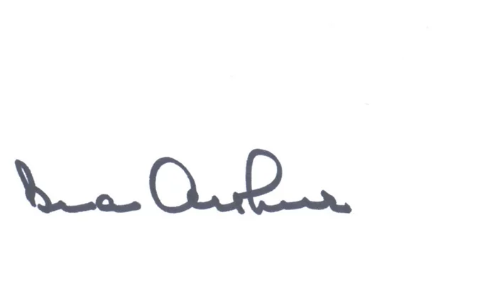 Bea Arthur autograph