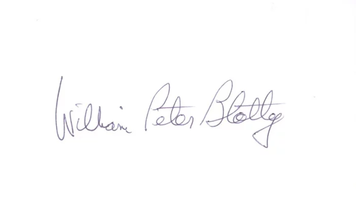 William Peter Blatty autograph