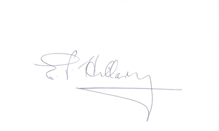 Sir Edmund Hillary autograph