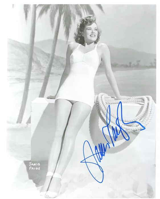 Janis Paige autograph