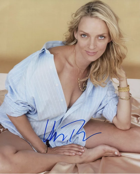 Uma Thurman autograph