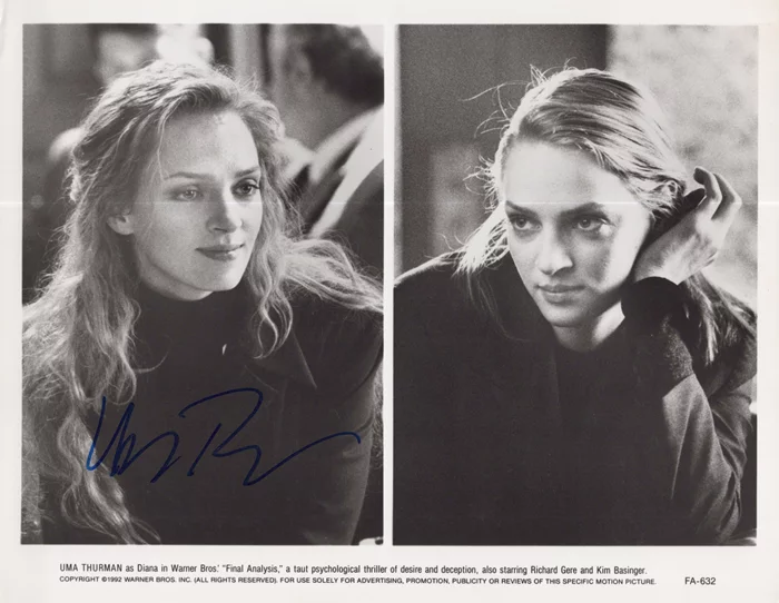 Uma Thurman autograph
