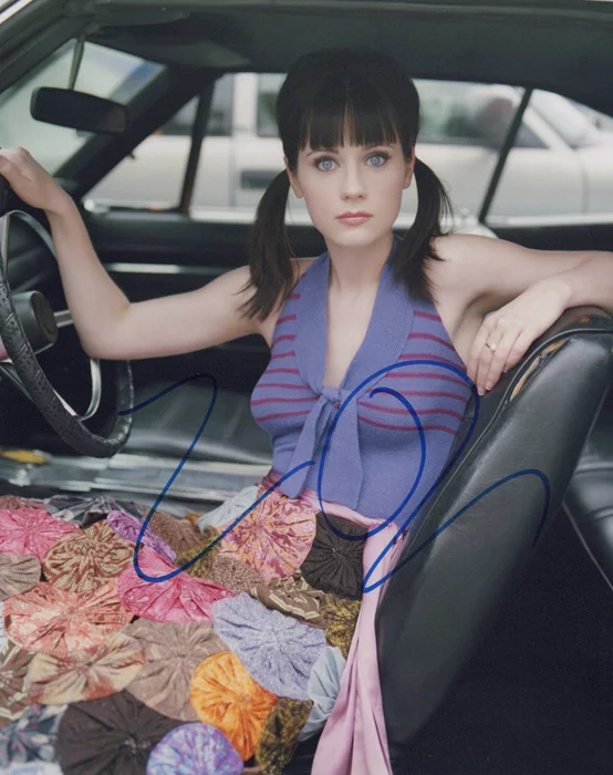 Zooey Deschanel autograph