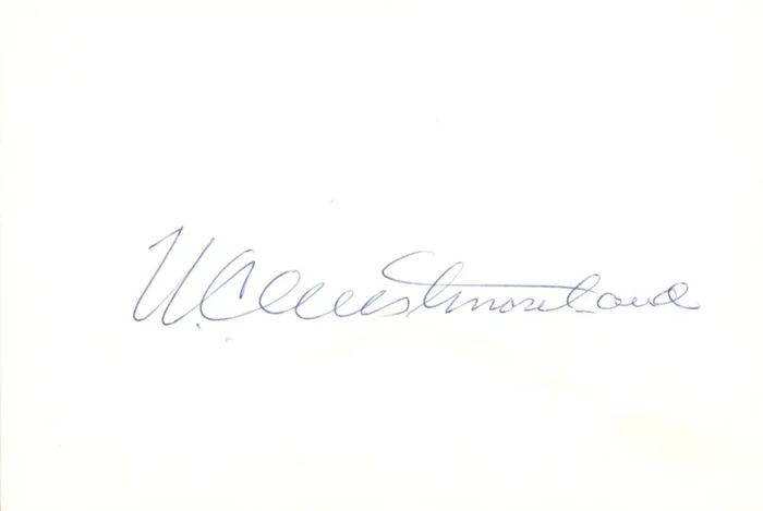 William Westmoreland autograph