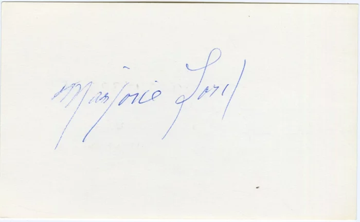Marjorie Lord autograph