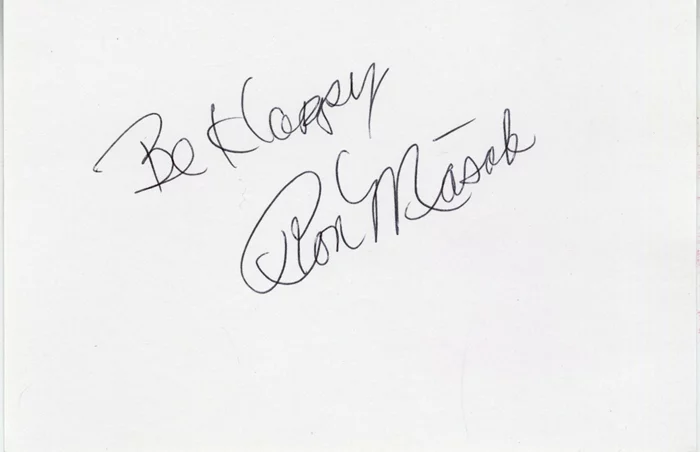 Ron Masak autograph
