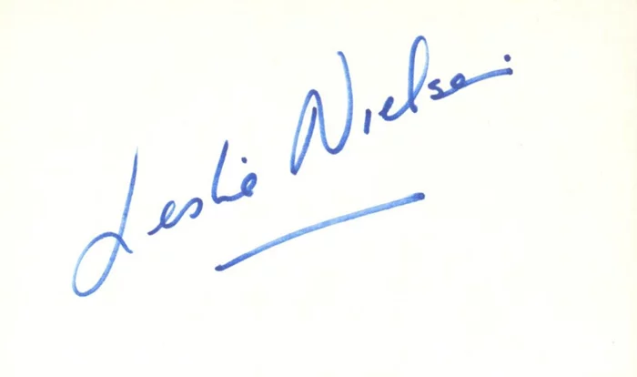 Leslie Nielsen autograph