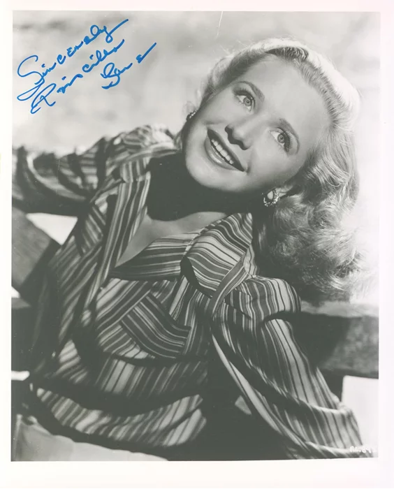 Priscilla Lane autograph