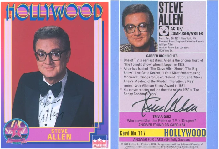 Steve Allen autograph