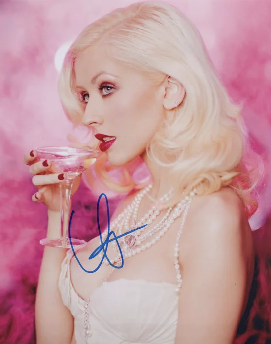 Christina Aguilera autograph