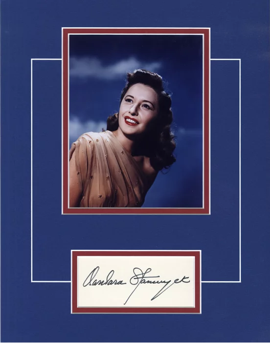 Barbara Stanwyck autograph