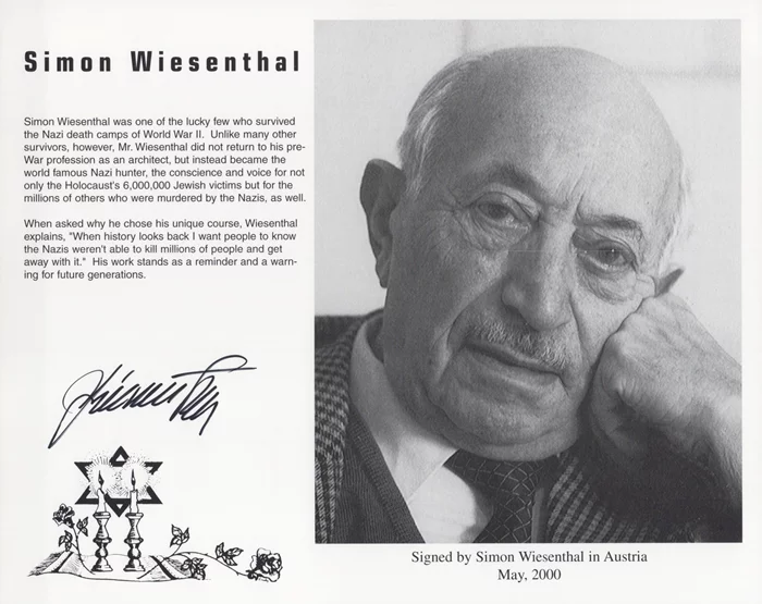 Simon Wiesenthal autograph