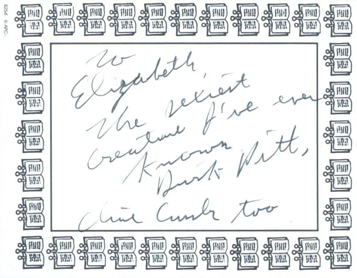 Clive Cussler autograph
