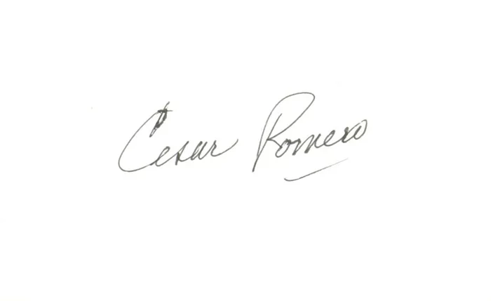 Cesar Romero autograph