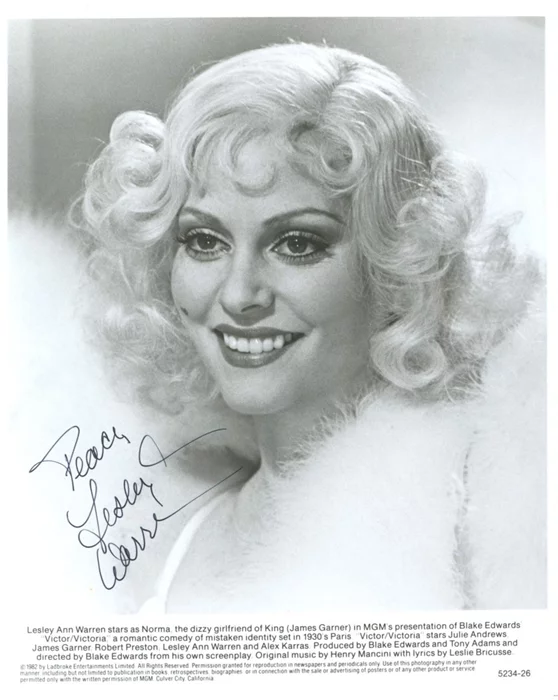 Lesley Ann Warren autograph