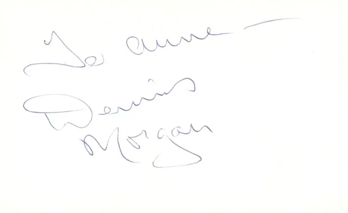 Dennis Morgan autograph