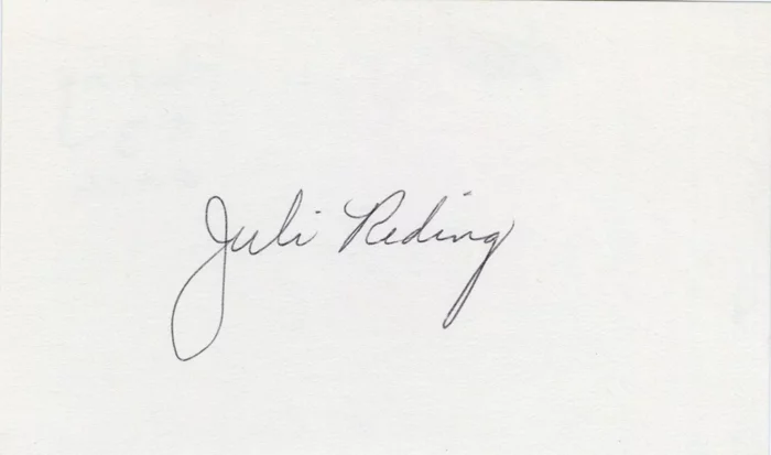 Juli Reding autograph