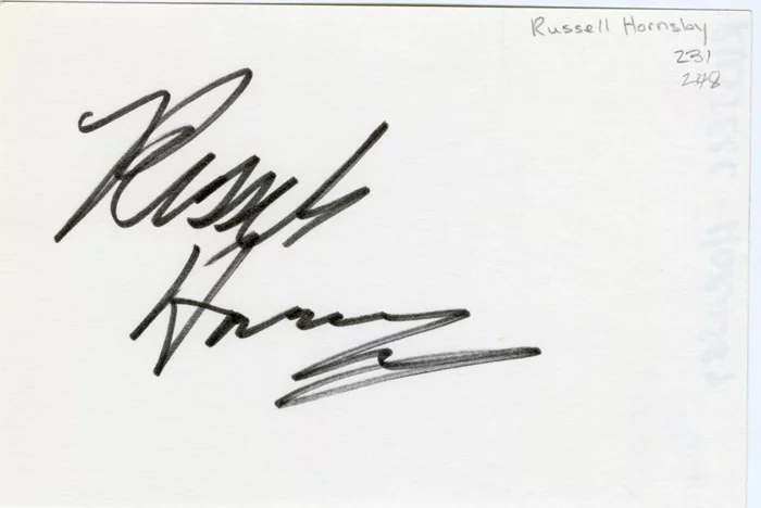 Russell Hornsby autograph