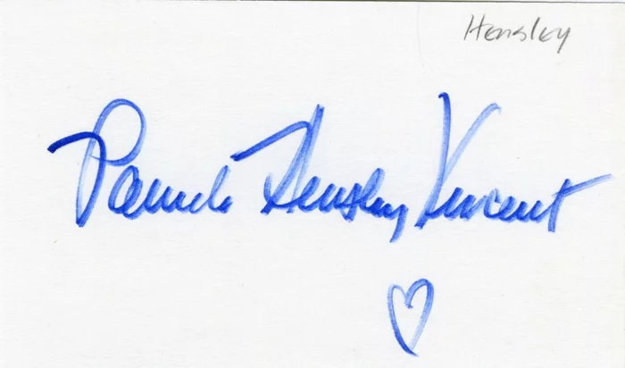 Pamela Hensley Vincent autograph