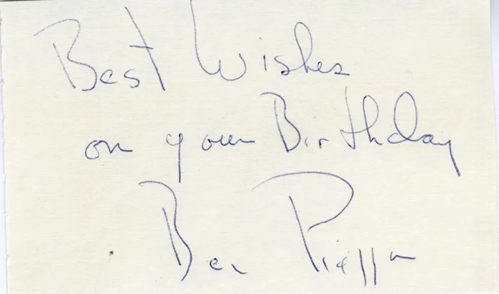 Ben Piazza autograph