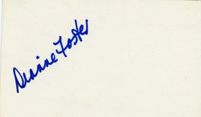 Dianne Foster autograph