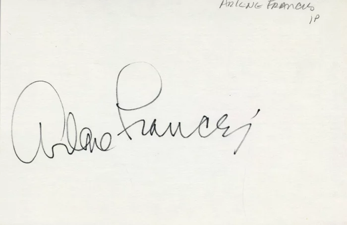 Arlene Francis autograph