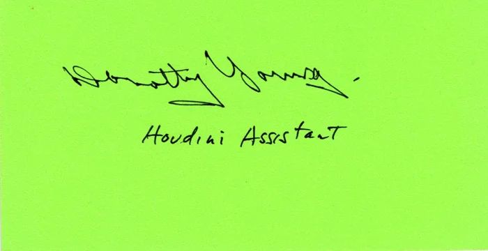Dorothy Young autograph