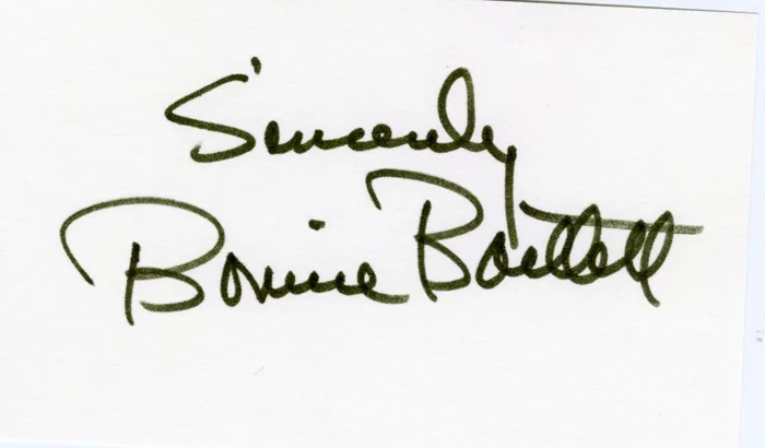 Bonnie Bartlett autograph