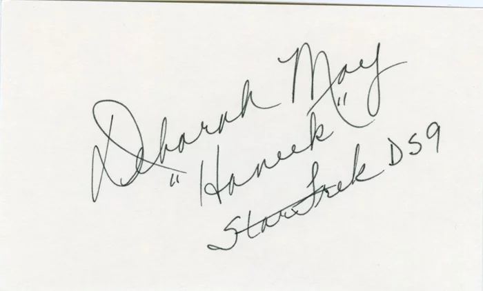 Deborah May autograph